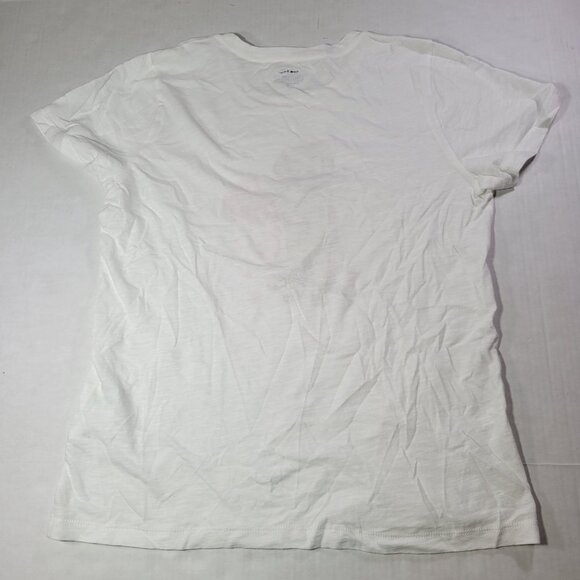 J.Crew Women White Golden Retriever & Floral Collector Tee Size M - Picture 7 of 8